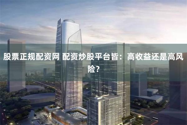 股票正规配资网 配资炒股平台皆：高收益还是高风险？